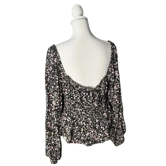 J. Crew Puff-sleeve drapey crepe top in fall garden floral in Size : Large - Picture 4 of 8